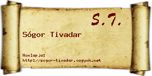 Sógor Tivadar névjegykártya